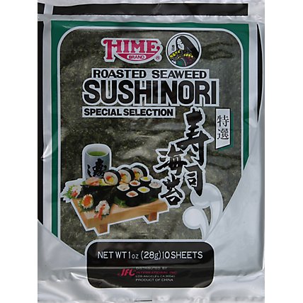 Hime Sushi Nori Roasted Seaweed 10 Count - 1 Oz - Image 2