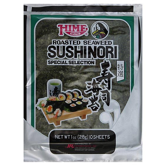 Hime Sushi Nori Roasted Seaweed 10 Count - 1 Oz