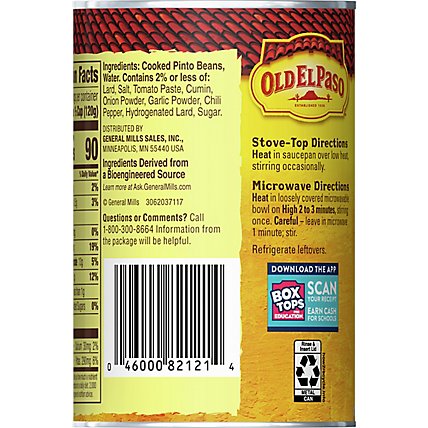 Old El Paso Beans Refried Traditional Can - 16 Oz - Image 1