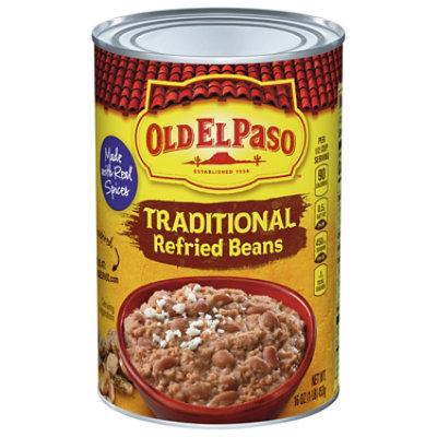 Old El Paso Beans Refried Traditional Can - 16 Oz - Image 1