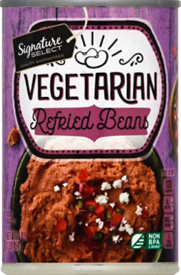 Signature SELECT Beans Refried Vegetarian Can - 16 Oz - Image 2