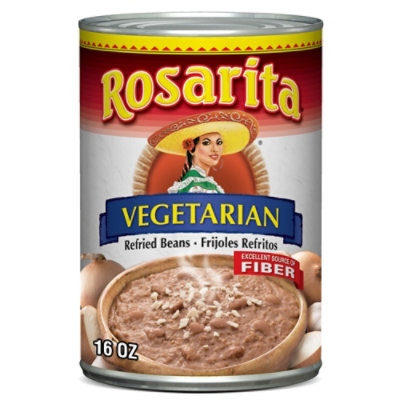 Rosarita Beans Refried Vegetarian Can - 16 Oz