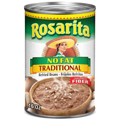 Rosarita No Fat Traditional Refried Beans - 16 Oz - Image 1