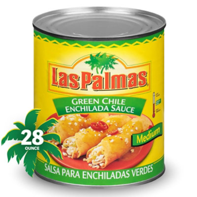 Las Palmas Sauce Enchilada Green Chile Medium Can - 28 Oz - Image 1