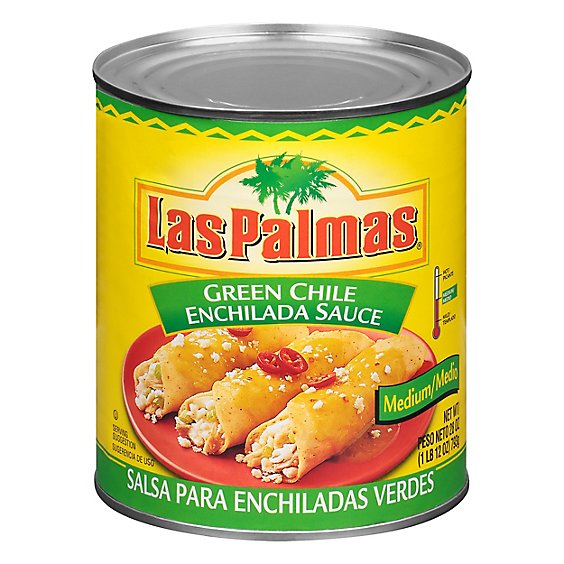 Las Palmas Sauce Enchilada Green Chile Medium Can - 28 Oz