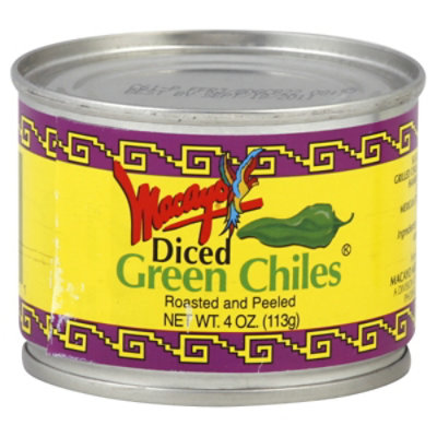 Macayo Green Chiles Roasted & Peeled Diced - 4 Oz