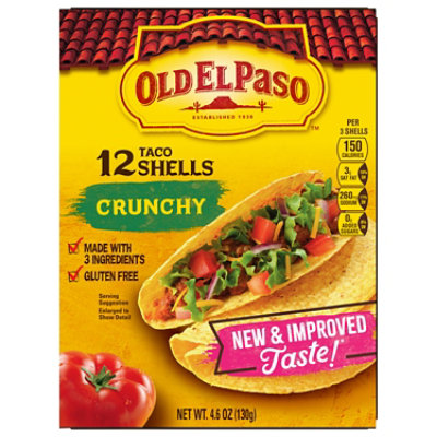 Old El Paso Taco Shells Crunchy Box 12 Count - 4.6 Oz - Image 1