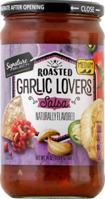 Signature SELECT Salsa Garlic Lovers Medium Jar - 24 Oz
