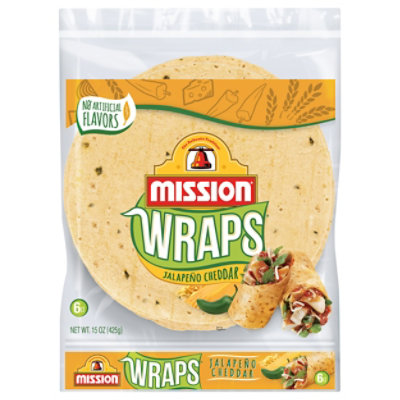 Mission Wraps Jalapeno Cheddar Bag 6 Count - 15 Oz - Image 3