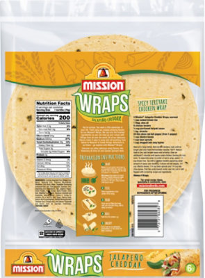 Mission Wraps Jalapeno Cheddar Bag 6 Count - 15 Oz - Image 6