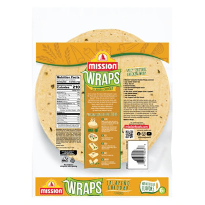 Mission Wraps Jalapeno Cheddar - 6 Count - Image 2