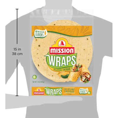 Mission Wraps Jalapeno Cheddar Bag 6 Count - 15 Oz - Image 5