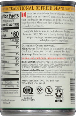 Amy's Traditional Refried Beans - 15.4 Oz - Image 6