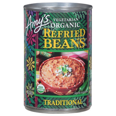 Amys Beans Refried Organic Traditional Can - 15.4 Oz