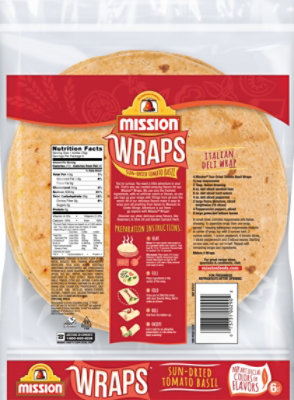 Mission Wraps Sun-Dried Tomato Basil Bag 6 Count - 15 Oz - Image 3