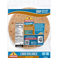 Mission Carb Balance Tortillas Whole Wheat Super Soft Burrito Bag 8 Count - 20 Oz - Image 6