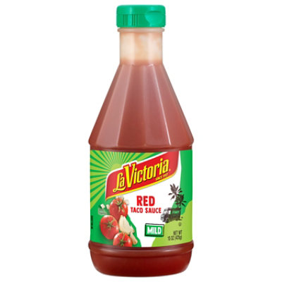 La Victoria Sauce Taco Red Mild Bottle - 15 Oz - Image 2