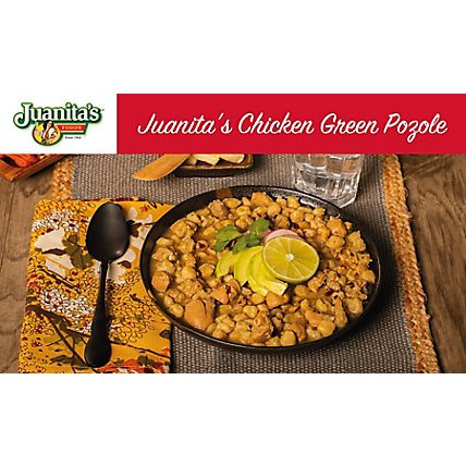 Juanitas Foods Soup Pozole De Pollo Chicken & Hominy Can - 25 Oz - Image 3