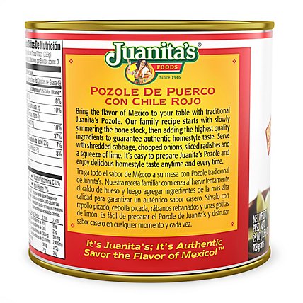 Juanitas Foods Soup Pozole Pork & Hominy Can - 25 Oz - Image 5