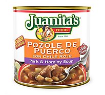Juanitas Foods Soup Pozole Pork & Hominy Can - 25 Oz
