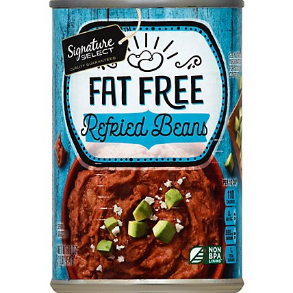 Signature SELECT Beans Refried Fat Free Can - 16 Oz - Image 2