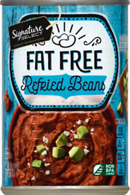 Signature SELECT Beans Refried Fat Free Can - 16 Oz - Image 2