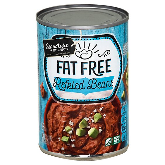 Signature SELECT Beans Refried Fat Free Can - 16 Oz