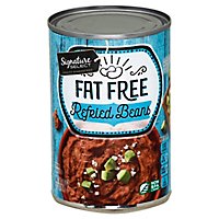 Signature SELECT Beans Refried Fat Free Can - 16 Oz - Image 1