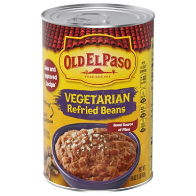 Old El Paso Beans Refried Vegetarian Can - 16 Oz - Image 1