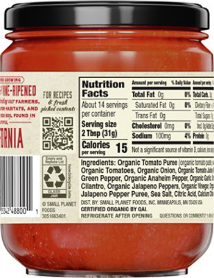 Muir Glen Organic Salsa Garlic Cilantro Jar - 16 Oz - Image 5