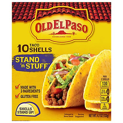 Old El Paso Taco Shells Stand N Stuff Box 10 Count - 4.7 Oz - Image 2