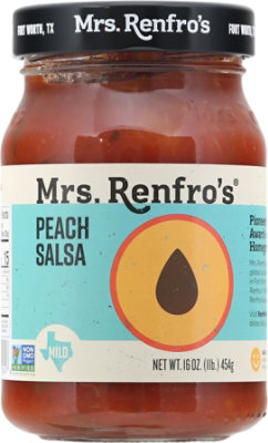 Mrs. Renfros Gourmet Salsa Mild Peach Jar - 16 Oz - Image 2