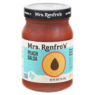 Mrs. Renfros Gourmet Salsa Mild Peach Jar - 16 Oz - Image 1