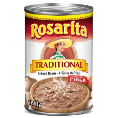 Rosarita Traditional Refried Beans - 16 Oz - Image 1