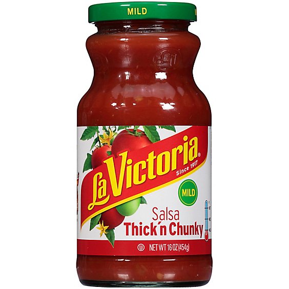 La Victoria Salsa Thick N Cuncky Mild Jar - 16 Oz