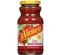 La Victoria Salsa Thick N Cuncky Medium Jar - 16 Oz