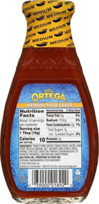 Ortega Taco Sauce Thick & Smooth Original Medium Bottle - 8 Oz - Image 6