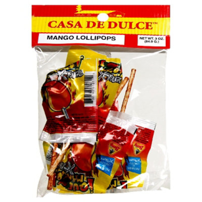 Casa De Dulce Lollipops Mango - 3 Oz