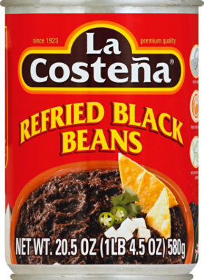 La Costena Beans Refried Black Can - 20.5 Oz - Image 2