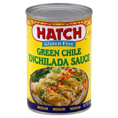 HATCH Sauce Enchilada Gluten Free Green Chile Medium Can - 15 Oz