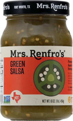 Mrs. Renfros Gourmet Salsa Green Jalapeno Hot - 16 Oz