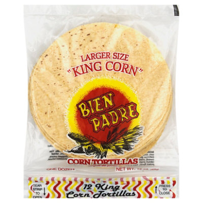Bien Padre Tortillas King Corn Pack 12 Count - 15 Oz