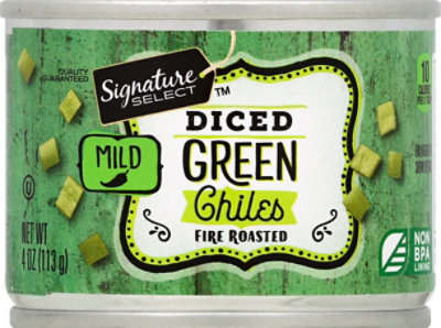 Signature SELECT Green Chiles Fire Roasted Diced Mild Can - 4 Oz - Image 2