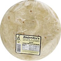 Alejandros Tortilla Flour Soybean Medium Pack 12 Count - 18 Oz - Image 2