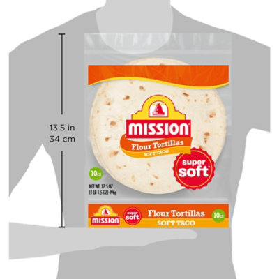 Mission Tortillas Flour Soft Taco Super Soft 10 Count - 17.5 Oz - Image 5