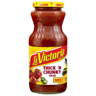 La Victoria Salsa Thick N Chunky Medium Jar - 24 Oz - Image 1