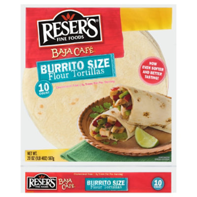 Resers Baja Cafe Tortillas Flour Burrito Size Bag 10 Count - 20 Oz - Image 3