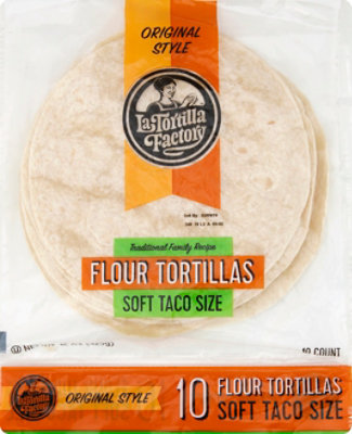 La Tortilla Factory Tortillas Flour Soft Taco Size Bag 10 Count - 15 Oz - Image 2