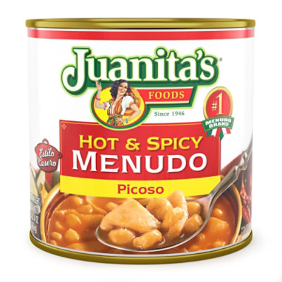 Juanitas Menudo Hot & Spicy Can - 94 Oz
