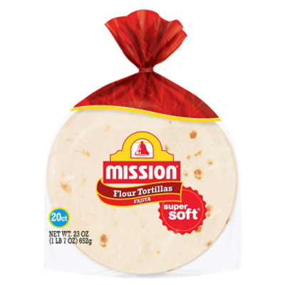 Mission Super Soft Flour Tortillas Fajita Size - 20 Count - Image 1